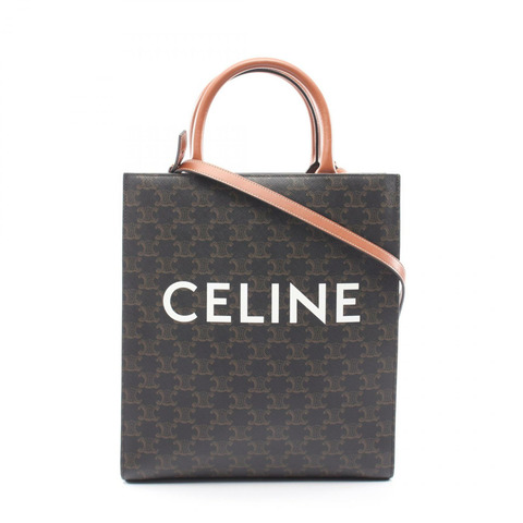 CELINE 小號垂直 Cabas Triomphe 2WAY 手袋 191542 帆布 黑色棕色