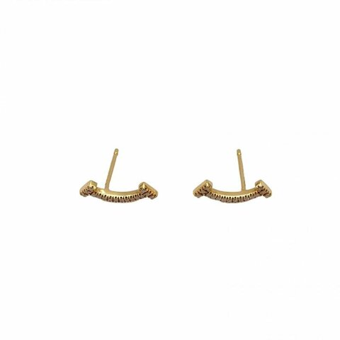 TIFFANY&CO TiffanyT微笑耳環滿鑽18K玫瑰金/鑽石