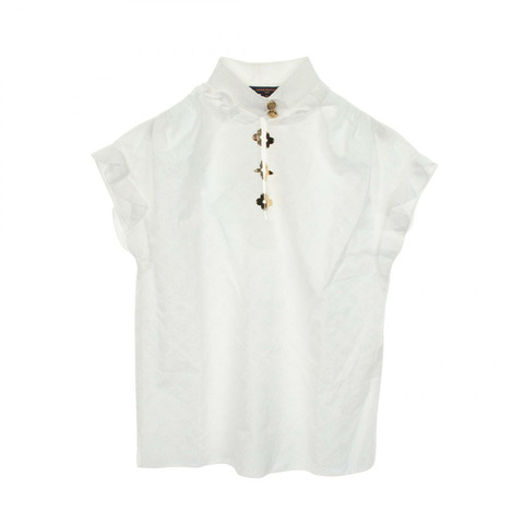 路易威登 Monogram 襯衫 #36 RW192WW AQV FHBL13 純棉 白色 二手 LV
