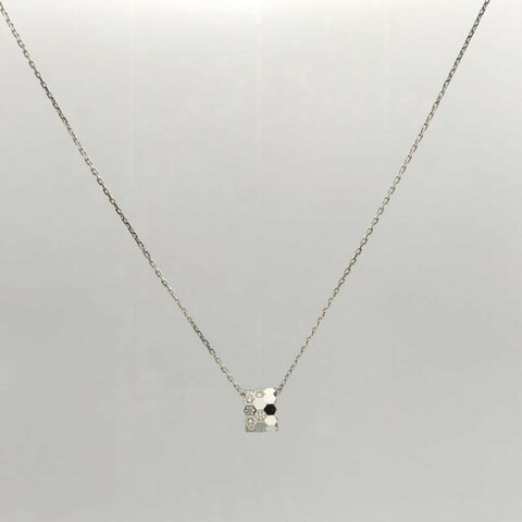 CHAUMET 18K白金鑽石BeeMyLove愛·巢蜂巢鑲鑽項鏈中號