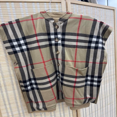 Burberry 雙面穿 斗篷 馬甲 L碼