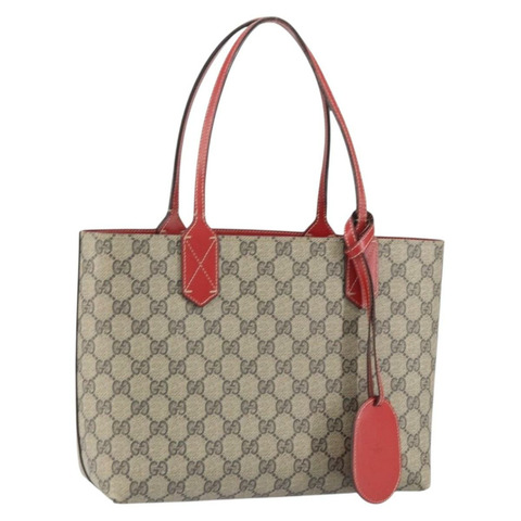 GUCCI GG Supreme 托特包 PVC 米色 372613 正品 166129