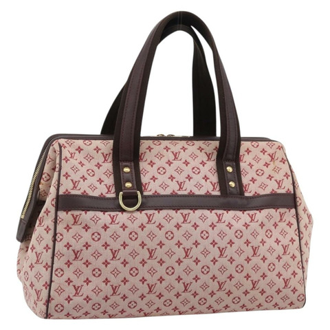 路易威登 Monogram Mini Josephine GM 手提包 紅色 M92213 LV Auth 193147A