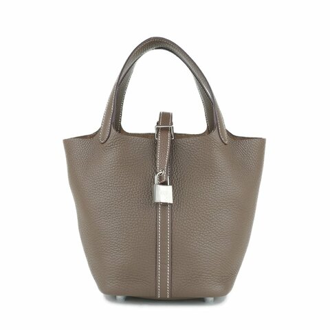 HERMÈS 愛馬仕 Picotin Lock 18 菜籃子 大象灰 Clemence 牛皮手提包｜U刻 2022年 Etoupe頭號金剛色｜KÉSH 凱仕精品