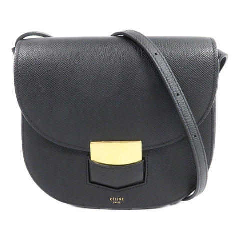CELINE 牛皮皮革Trotteur Small金扣肩背袋