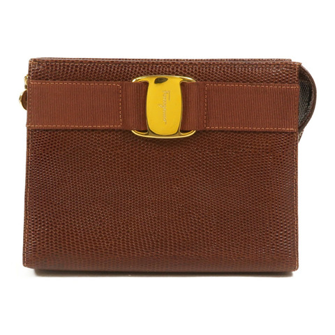 Salvatore Ferragamo 牛皮皮革Vera Ribbon Pouch手拿包