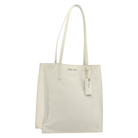 Miu Miu 托特包 皮革 白色 銀色 正品 bs36295A