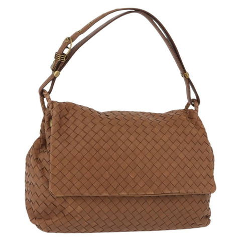 BOTTEGA VENETA INTRECCIATO 手袋 皮革 棕色 金色 正品 191079V