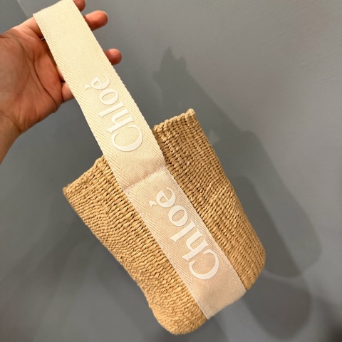 Chloe woody 草編包 水桶包 手提包