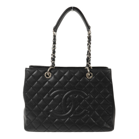 CHANEL 牛皮皮革GST Grand Shopping Tote Bag鏈帶肩背袋