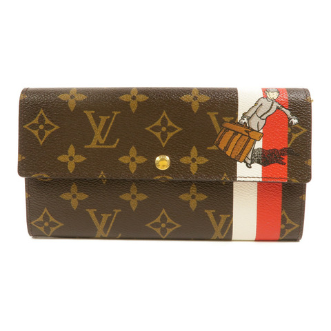 LOUIS VUITTON Monogram Groom Portefeuille Sarah長錢包