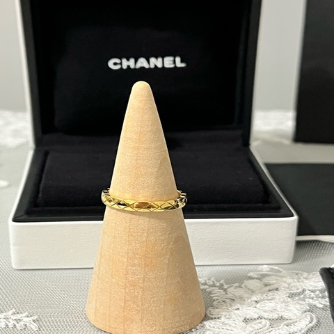 CHANEL COCO CRUSH 窄版18K黃金戒指｜53號｜近全新｜完整盒裝附購證