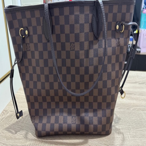 Louis Vuitton Neverfull MM Damier Ebene（咖啡棋盤格）