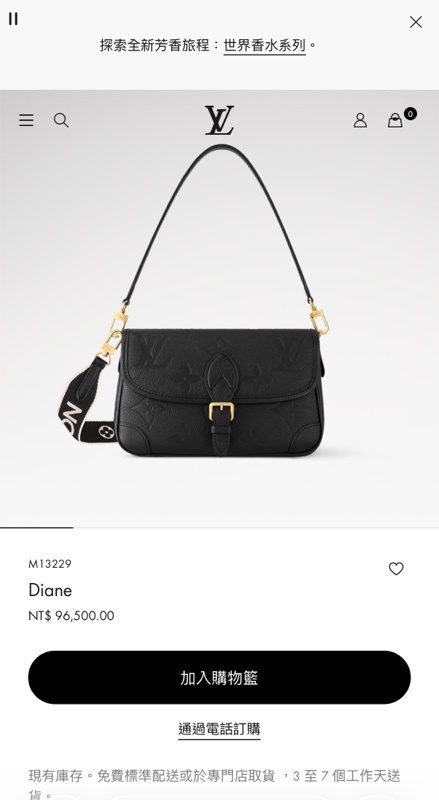 Louis Vuitton Diane Monogram Empreinte 斜背包