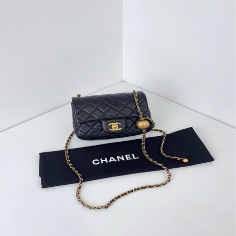 💎Chanel香奈兒｜黑金金球CF方胖子｜98新30開
