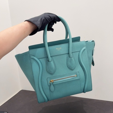 Celine赛琳 Luggage糖果色/灰蓝色Micro笑脸包 手提包