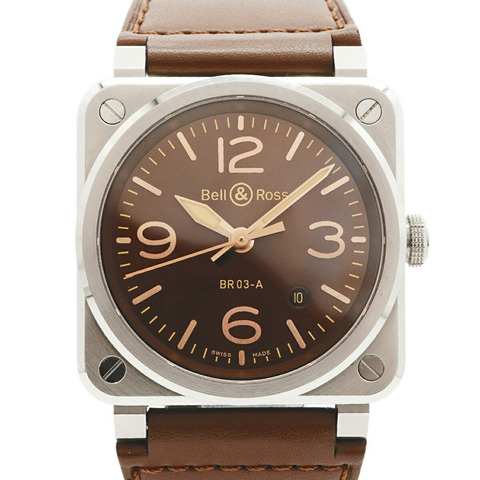 Bell & Ross BR03 Golden Heritage BR03A-GH-ST SCA 棕色錶盤男士腕錶