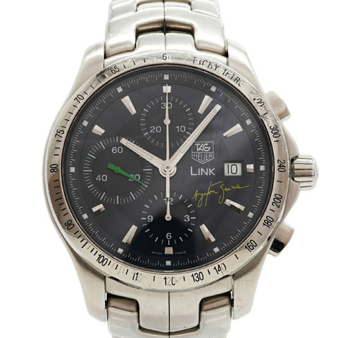 TAG Heuer Link Ayrton Senna 限量版 CJF2113 藍色錶盤男士腕錶