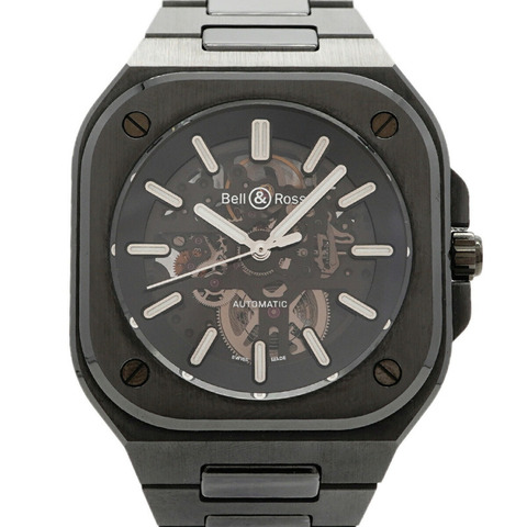 Bell & Ross BR05 鏤空黑色陶瓷男士腕錶 BR05A-BL-SK-CE SCE 錶盤