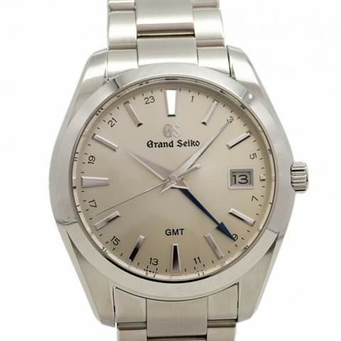 精工 Grand Heritage 系列 GMT SBGN011 9F86-0AF0 銀色錶盤男士腕錶