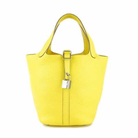 HERMÈS 愛馬仕 Picotin Lock 18 菜籃子 檸檬黃 Clemence 牛皮手提包｜Y刻 2020年 Jaune Poussin 亮眼稀有色｜KÉSH 凱仕精品