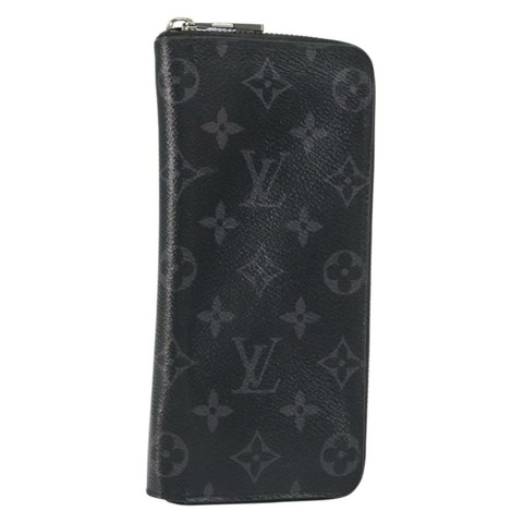 路易威登 Monogram Eclipse Zippy 垂直錢包 M62295 正品 148576