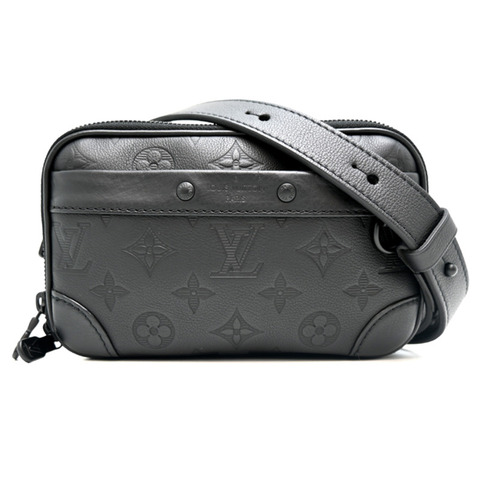 路易威登 Alpha Wearable Wallet 男女通用單肩包，M82544（已停產），Monogram Shadow 黑色