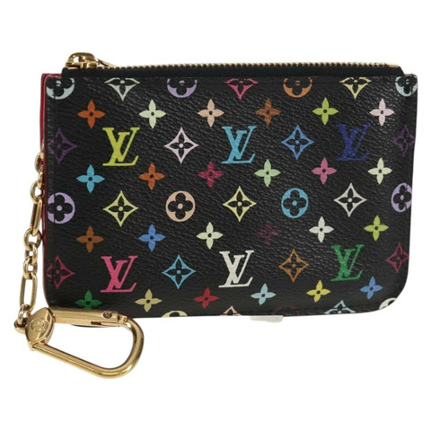 路易威登 Multicolor Pochette Cles NM 零錢包 黑色 M60279 正品 154386V