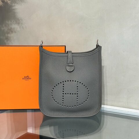 HERMES Mini Evelyne - Gris Meyer 0L 積雨雲灰銀 U