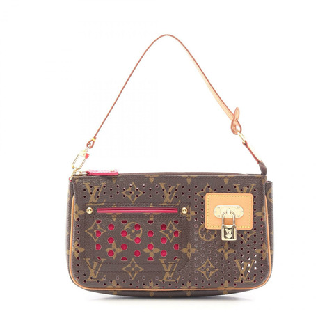 LOUIS VUITTON 手拿包配件手提包小包 M95183 Monogra Perfo 紫紅色 LV