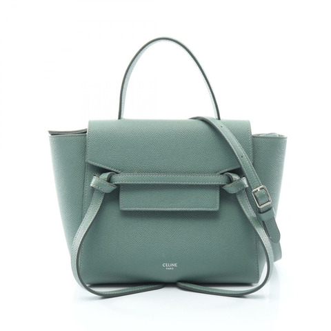CELINE BELT BAG NANO 單肩斜背包 手提包 皮革 綠色 二手 女士