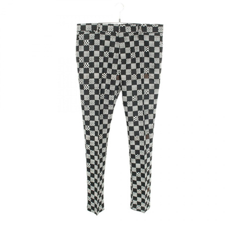 路易威登 Distorted Damier 長褲 #48 RM211 ZXY HKP85W 羊毛聚酯纖維 黑色