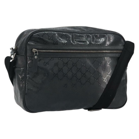 GUCCI GG Implementation 單肩包 PVC 黑色 211107 授權碼 164488