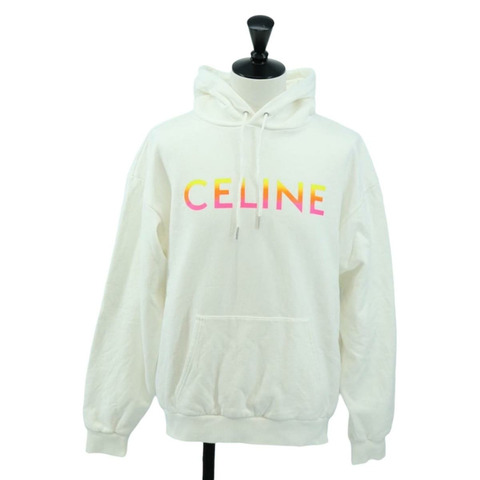 CELINE 連帽衫 純棉 M 白色 正品 174768A