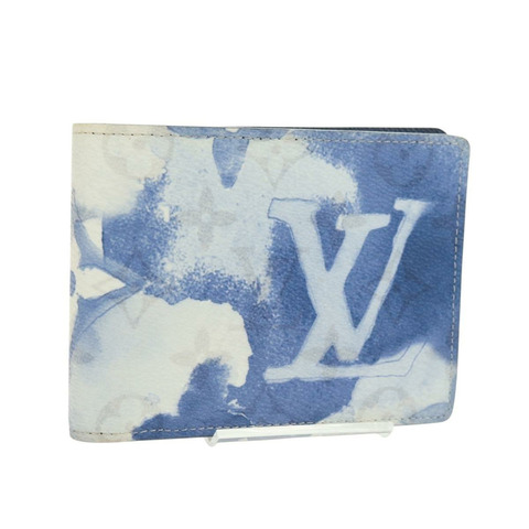 路易威登 Watercolor Portefeuille Multi Ple 錢包 藍色 M80458 正品 178607M