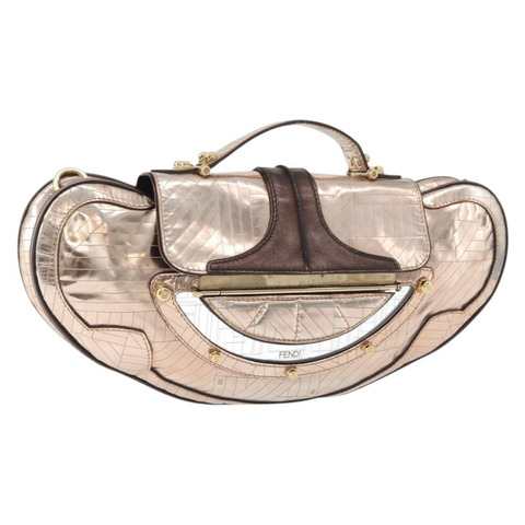 FENDI 手提包 漆皮 青銅金色 正品 179053A