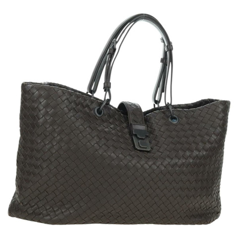 BOTTEGA VENETA INTRECCIATO Ready Lock 手提包 皮革 棕色 正品 am11570SAV
