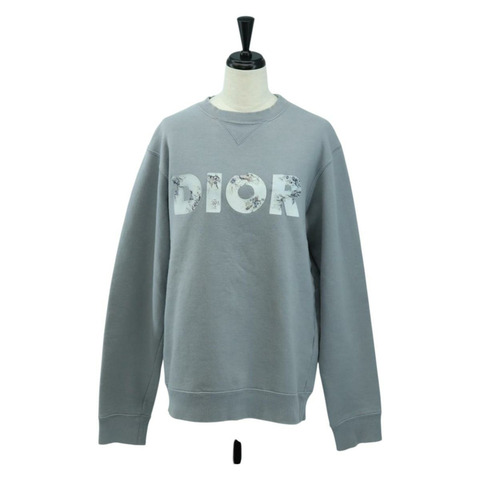Christian Dior 灰色棉質運動鞋，貨號 179654M