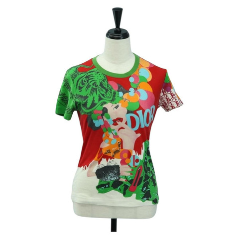 Christian Dior 純棉多色T卹，正品，貨號179653M