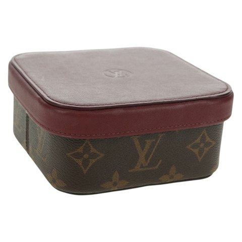路易威登 Monogram Boite Camille MM 珠寶盒 波爾多紅 GI0019 Auth 179587V