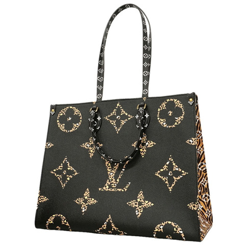 路易威登 Monogram Jungle OnTheGo GM 手提包 M44674 棕色 Noir 女士兩用包