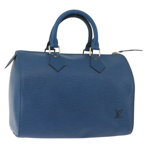 路易威登 Epi Speedy 25 手提包，托萊多藍，M43015，LV 正品，編號 179667A