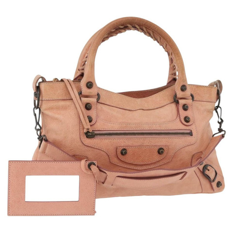 BALENCIAGA The First 手提包 皮革 2way 灰色 103208 正品 179438
