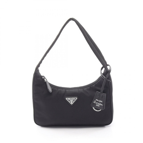 PRADA Re-Edition 2000 迷你單肩手提包 1NE515 尼龍黑色 二手 女士