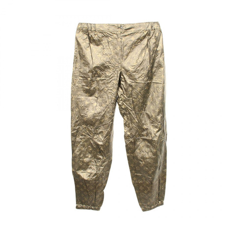 路易威登 Monogram 長褲 #38 RW211W HQO FKPA26 金色人造絲 女款 LV