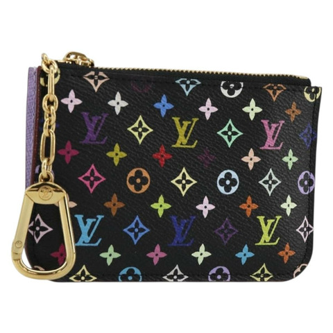 路易威登 Multicolor Pochette Cles NM 零錢包 黑色 M60279 正品 181115V