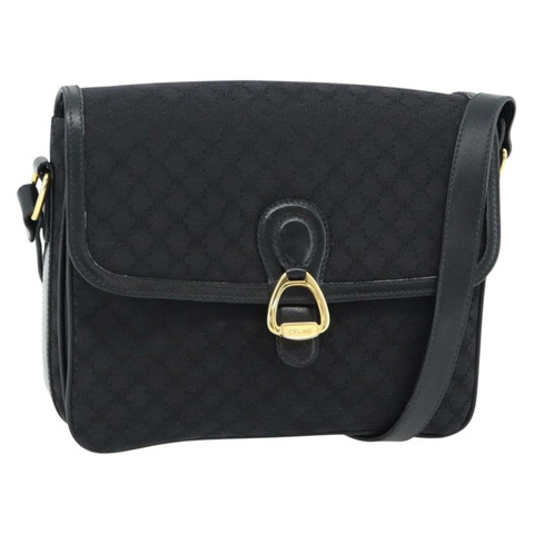 CELINE Macadam帆布肩背包 黑色 金色 正品 180571A