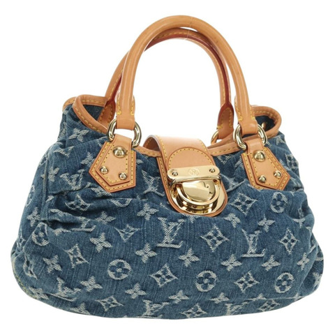路易威登 Monogram Denim Preity 手提包 藍色 M95020 LV 正品 181366SAM