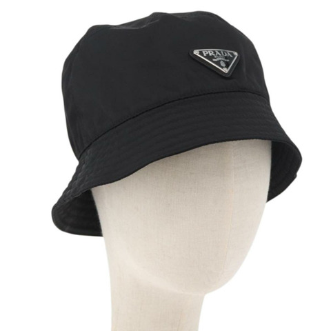 PRADA 黑色尼龍帽子，M碼，正品，貨號181375M