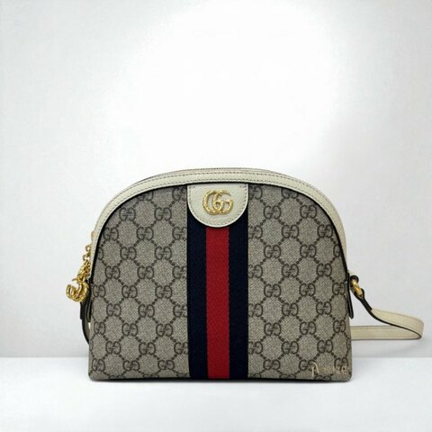 JS1521-GUCCI  Ophidia老花拼白牛皮貝殼包499621